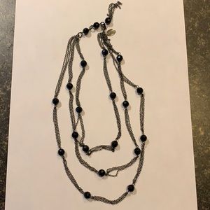 Black beaded necklace